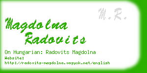 magdolna radovits business card